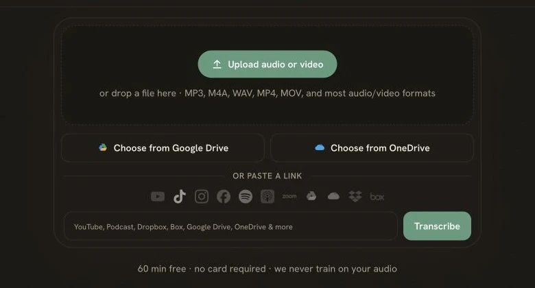Pepys uploader with Google Drive, OneDrive, and recording link import options